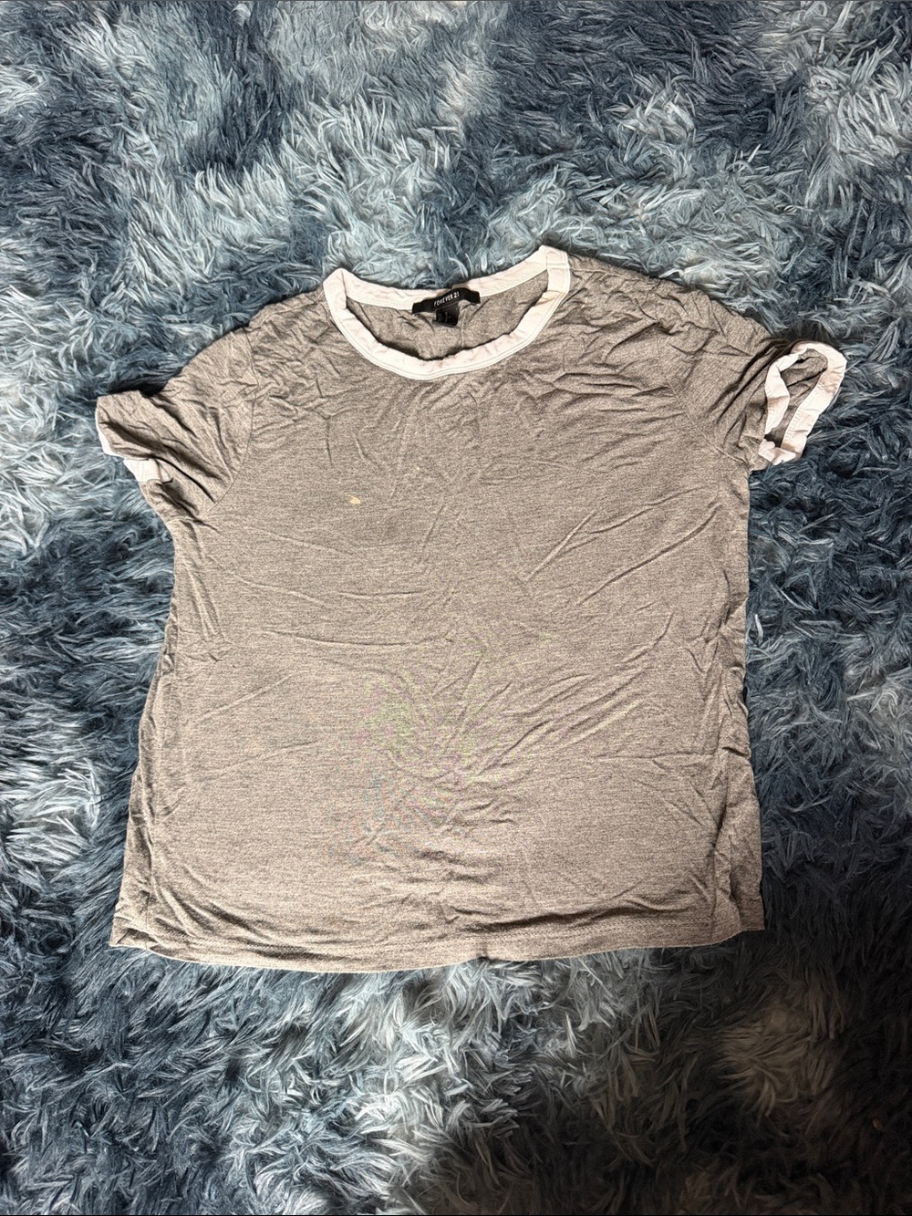 FREE - Gray Ringer Tee with White Trim - Women